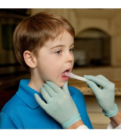A boy with ARK's oral navigator inside mouth